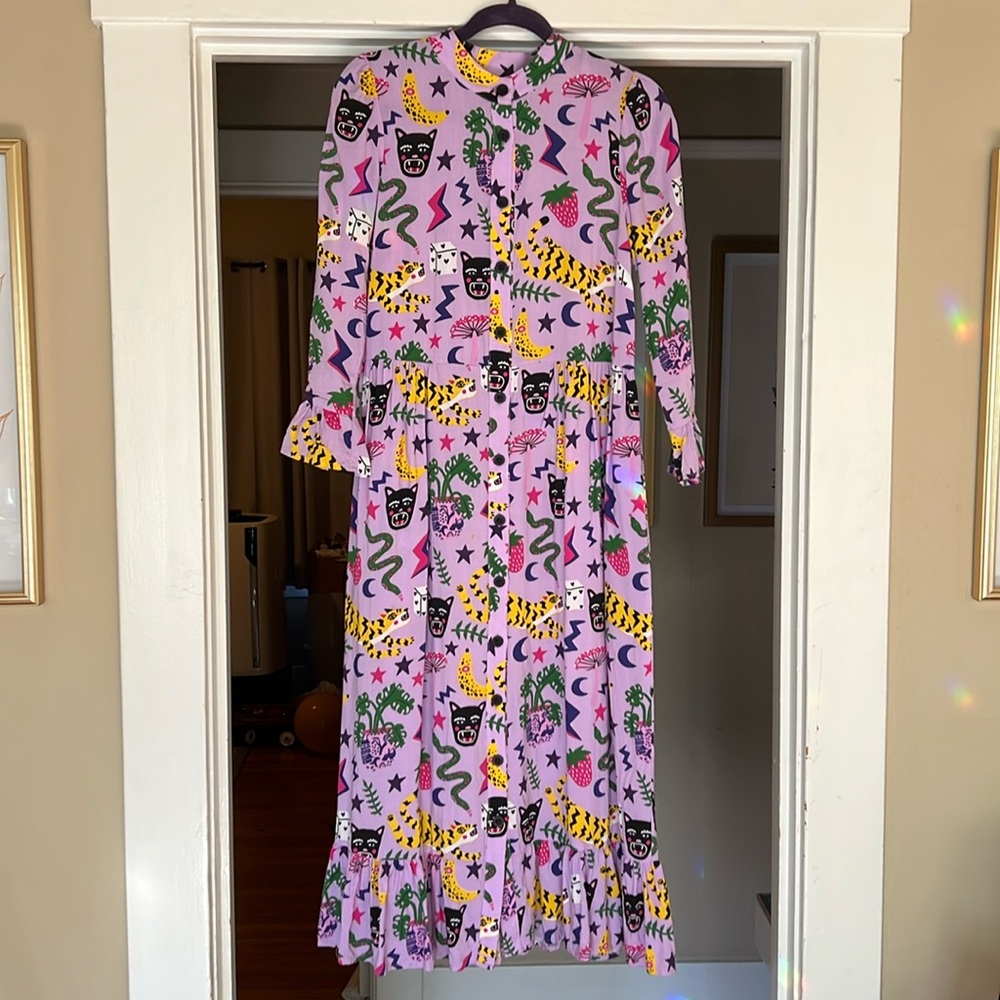 Nooworks Olive Dress in Hastings Print